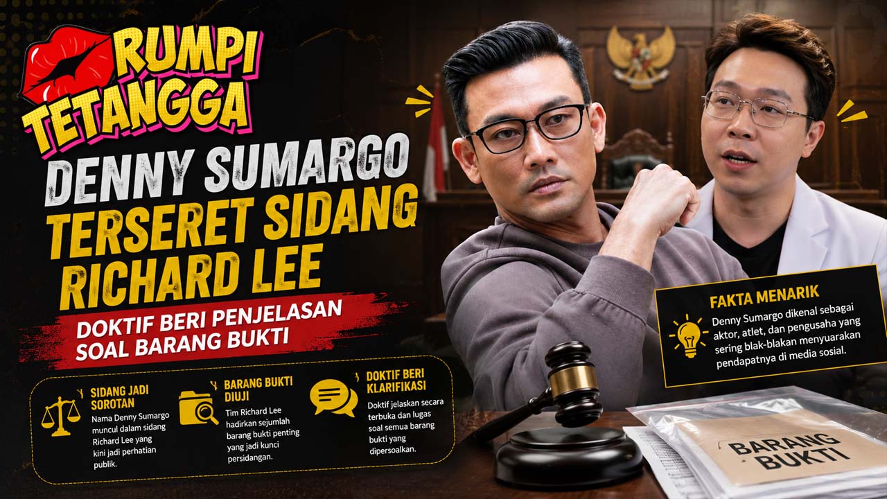 Denny Sumargo Terseret Sidang Richard Lee, Doktif Beri Penjelasan soal Barang Bukti
