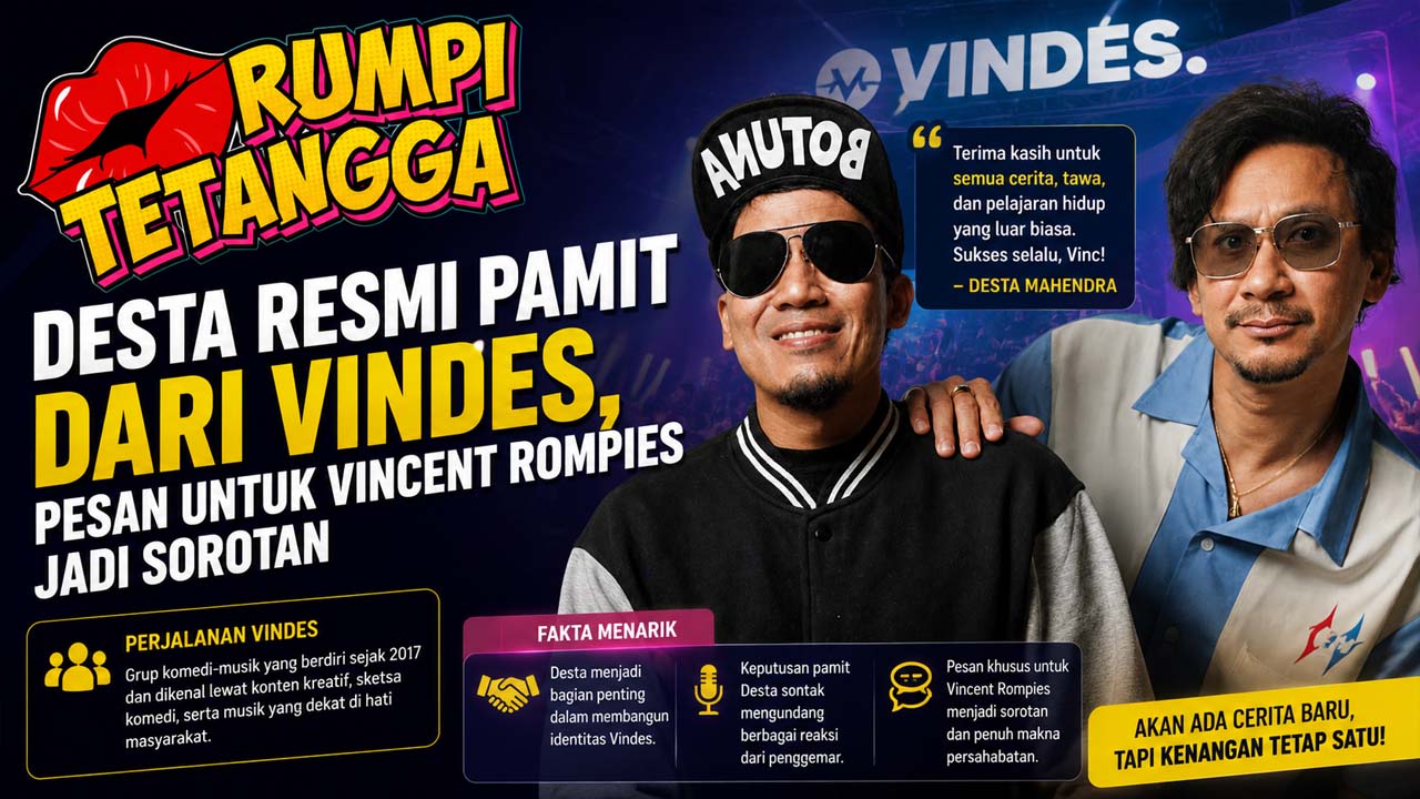 Desta Resmi Pamit dari Vindes, Pesan untuk Vincent Rompies Jadi Sorotan