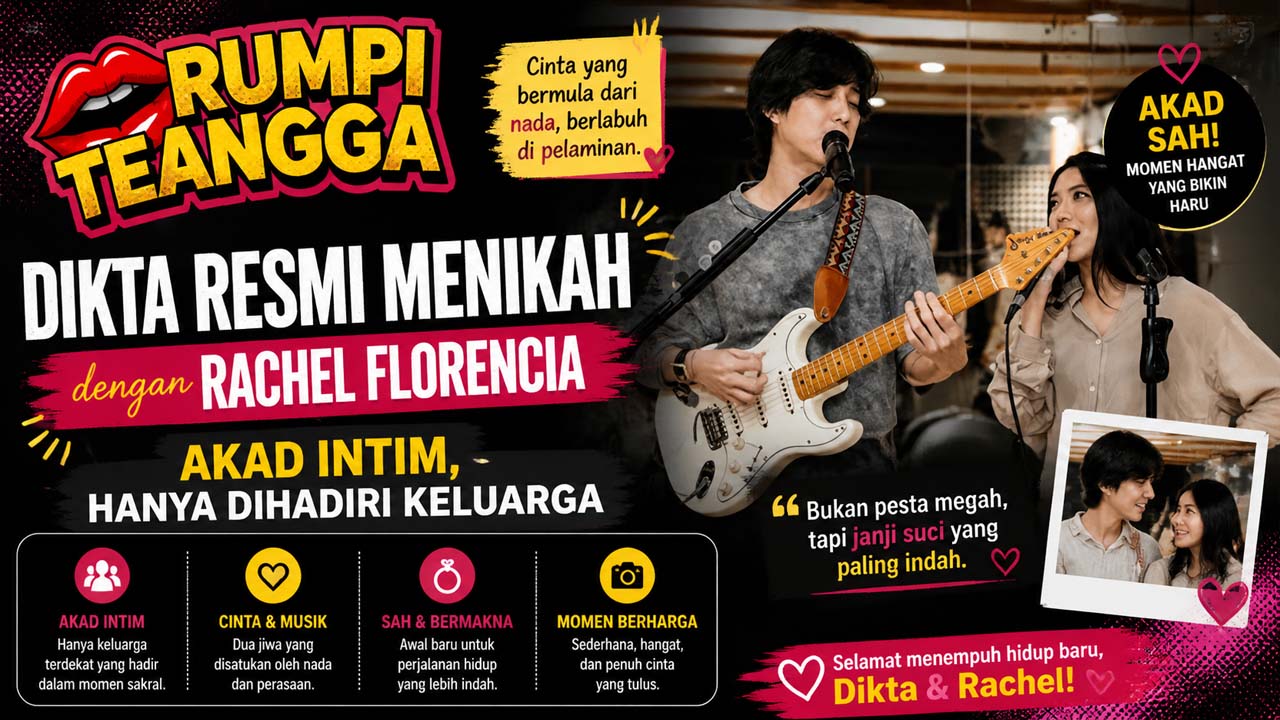 Dikta Resmi Menikah dengan Rachel Florencia, Akad Intim Hanya Dihadiri Keluarga
