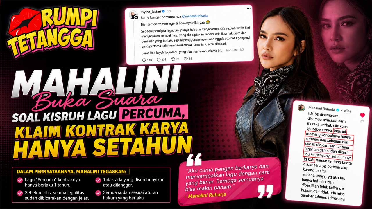 Mahalini Buka Suara soal Lagu Percuma, Ungkap Kontrak Hanya Setahun