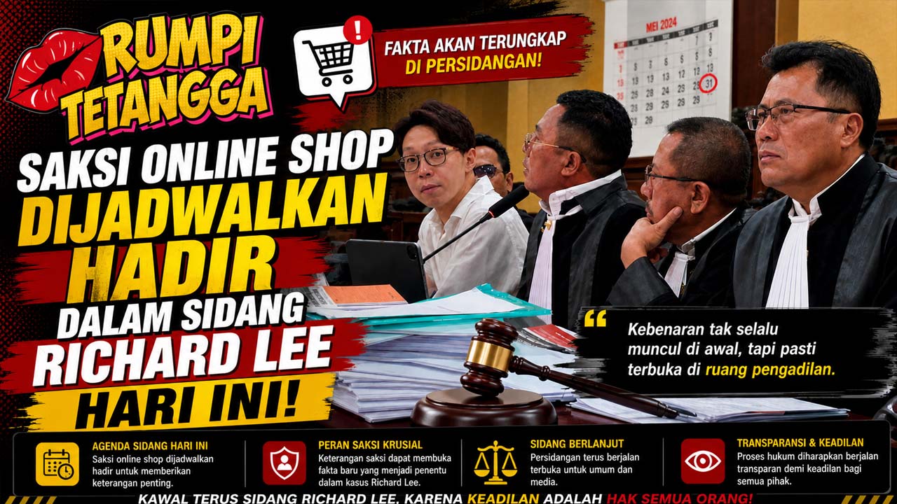 Saksi Online Shop Dijadwalkan Hadir dalam Sidang Richard Lee Hari Ini
