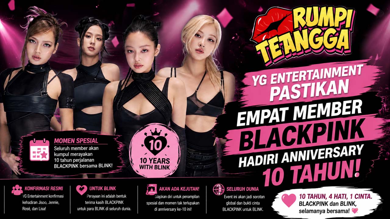 YG Entertainment Pastikan Empat Member BLACKPINK Hadiri Anniversary 10 Tahun
