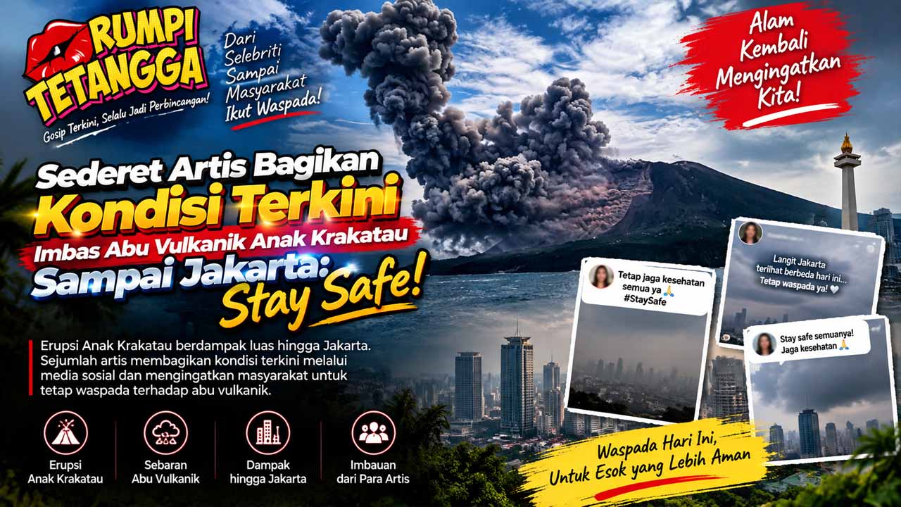 Abu Vulkanik Anak Krakatau Sampai Jakarta, Sejumlah Artis Bagikan Kondisi Terkini