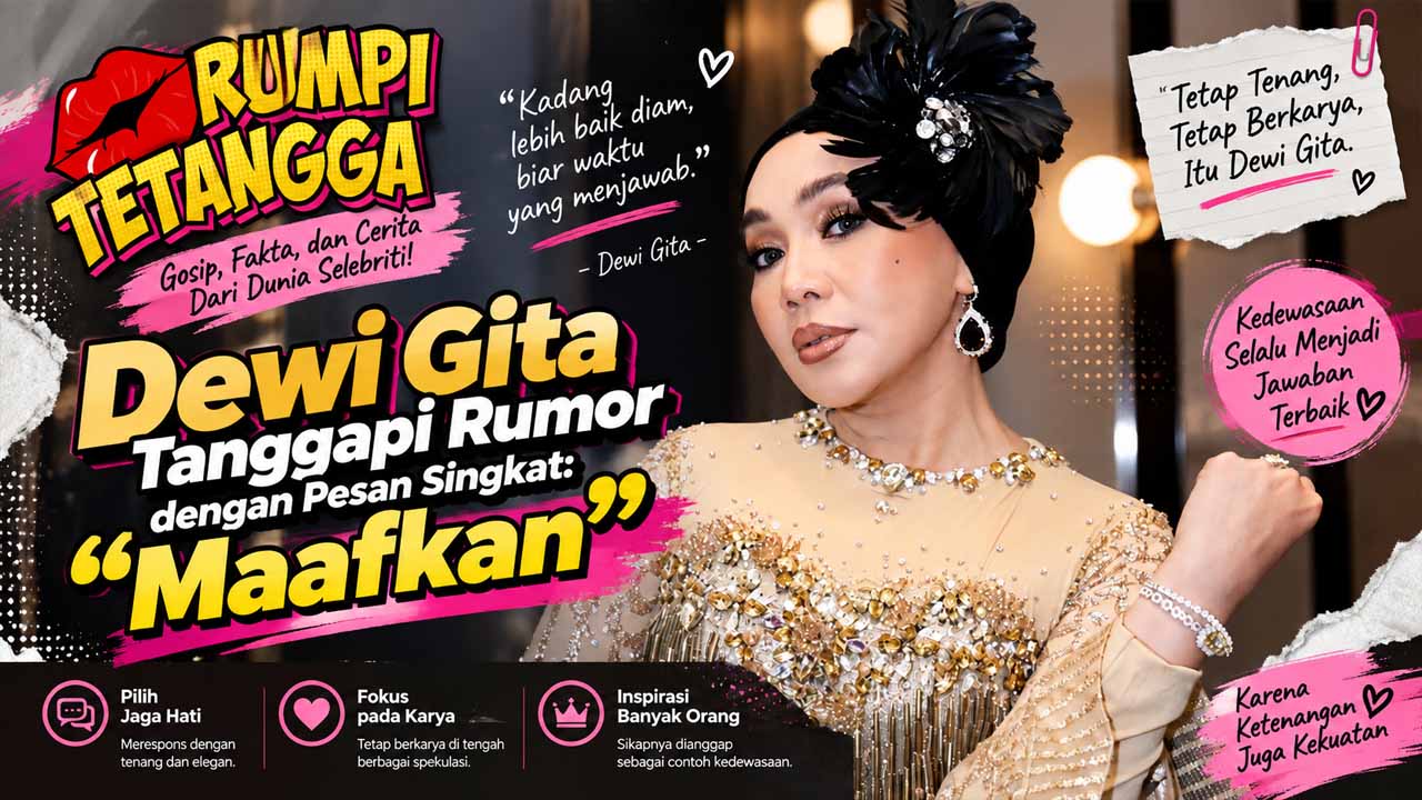 Dewi Gita Tanggapi Rumor dengan Pesan Singkat: Maafkan