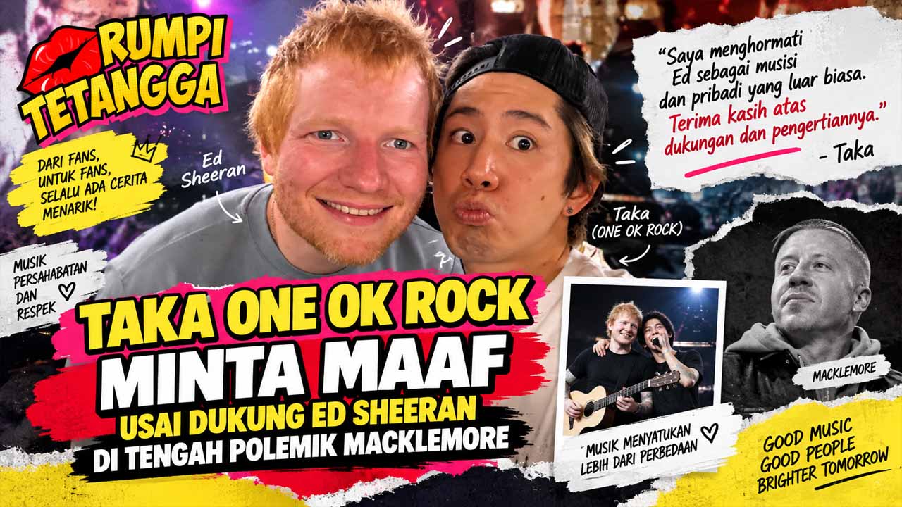 Taka ONE OK ROCK Klarifikasi Usai Dukung Ed Sheeran di Tengah Polemik